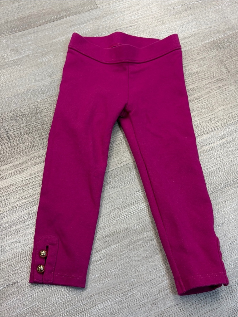 Janie and Jack Majenta Button Cuff Ponte Pants